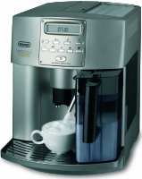 DeLonghi ESAM 3500 S Kaffeevollautomat Automatic Cappuccino (1350 W, 1.8 l, 16 bar, Milchsystem) Champagner-Silber