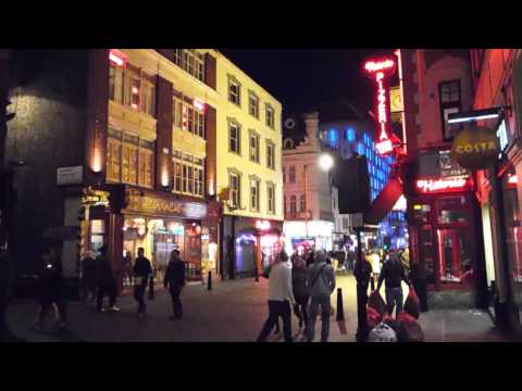 London PIccadilly Circus, Leicester Square, and Soho at night