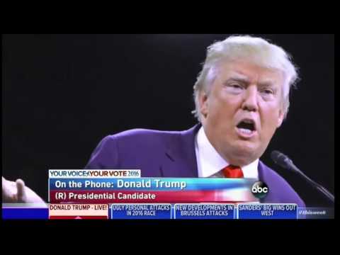 Donald Trump "This Week" Abc FULL Interview. Disgraceful for Cruz to Attack Over National Enquirer