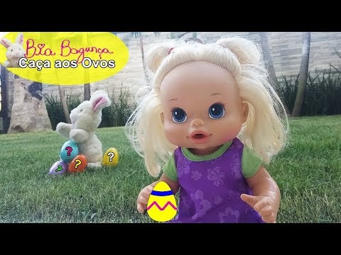 Caça Ovo de PÁSCOA SURPRESA Bia Bagunça e Bela. Boneca Baby Alive em Portugues | DisneySurpresa