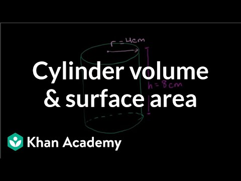 Cylinder volume and surface area | Perimeter, area, and volume | Geometry | Khan Academy