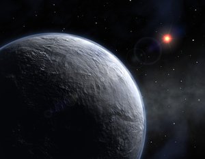 Icy exoplanet. Artist's impression. The search for planets outside our Solar System constitutes a key element of what is possibly the most profound question for humanity: is there life elsewhere in the Universe