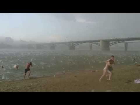 A sudden hail storm in Russia (Novosibirsk) 12.07.2014 | Внезапный ураган в ?ово?ибир?ке 12.07.2014