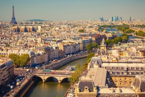 No skyscrapers here: The view over Paris from Notre Dame.