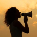 woman-megaphone-dawn