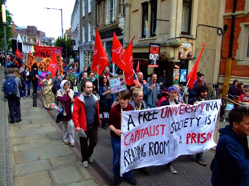 Heading up Trinity Street...