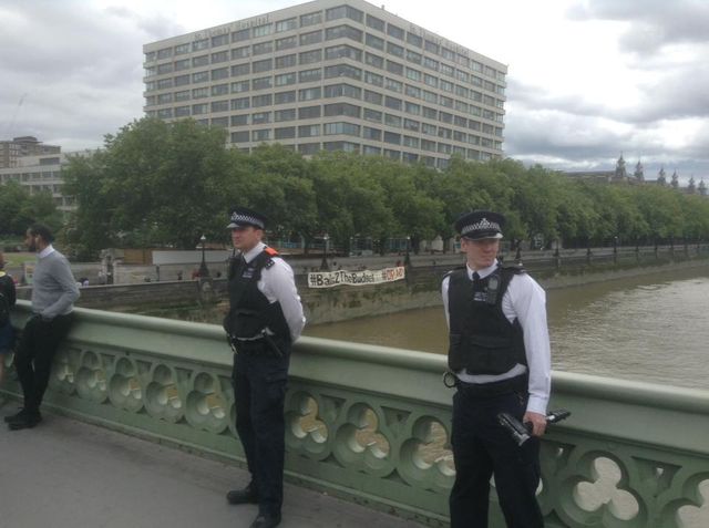 Across the river from Parliament