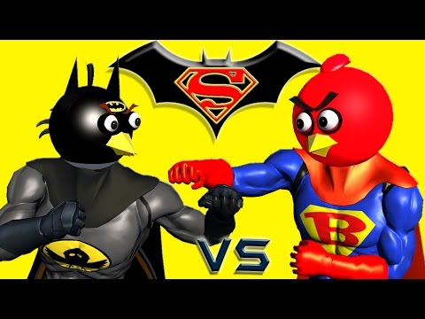 BATMAN vs. SUPERMAN with ANGRY BIRDS  ♫  3D animated  mashup  ☺ FunVideoTV - Style ;-))