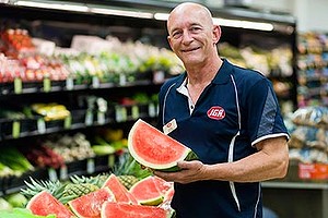 IGA Supermarket Mount Martha, store manager Peter Green.