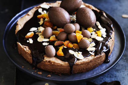 Chocolate and almond Easter cake.