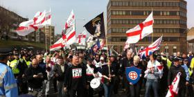 Far-right anti-refugee protest in Dover