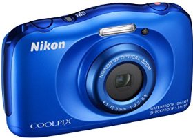 Nikon Coolpix S33 Fotocamera Digitale Compatta, 13,2 Megapixel, Zoom 3X, 3200 ISO, LCD 3", Full HD, Blu [Nital Card: 4 Anni di Garanzia]