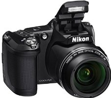 Nikon Coolpix L840 Fotocamera Digitale Compatta, 16 Megapixel, Zoom 38X, Wi-Fi, LCD 3" basculante, colore: nero [Nital card: 4 anni di garanzia]