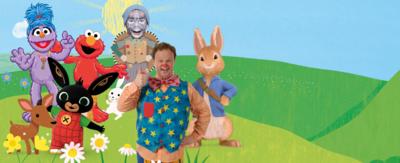 Bing, Peter Rabbit, Mr Tumble, Tortoise and the Hare and Elmo and Phoebe from the Furchester Hotel