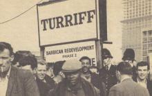 Workers on the Barbican site, 1965