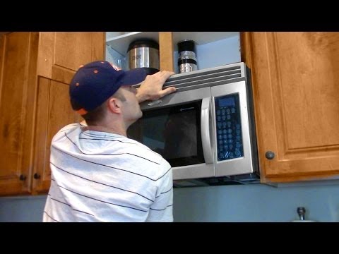 One man Microwave Oven installation