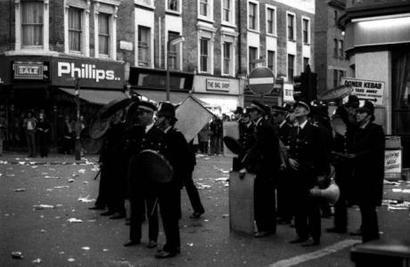 Police at the 1976 Notting Hill riots