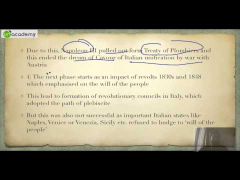 Relive the past: World History 7.1 Unification of Italy IAS Preparation