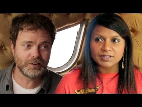 Rainn Wilson and Mindy Kaling (almost) make out!