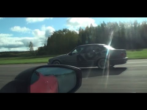 Ferrari 458 Italia vs AG BMW M5 E34 Turbo 1000+ HP