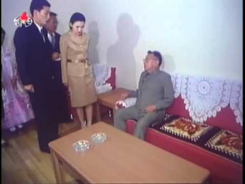 Kim Jong Il and Kim Jong Un are visiting families in new built houses