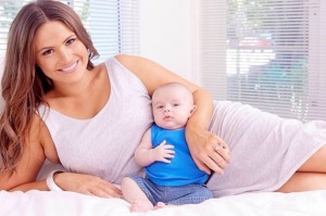 Christie Hayes with her eldest son, Hendrix.  