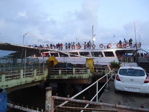 Santa Monica Cruise Top Deck View On Mandovi River At Panaji, Goa Tourism Video