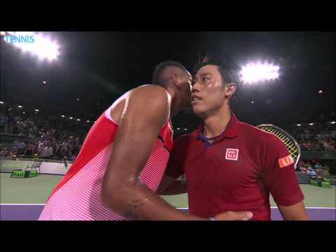 Incredible Kei Nishikori match point v Nick Kyrgios at 2016 Miami Open