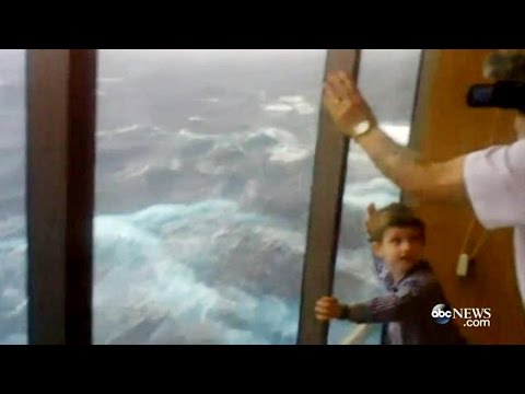 Into The Storm: Royal Caribbean Cruise Ship Anthem Of The Seas BATTERED By 30ft Waves!!!!