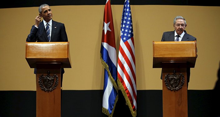 U.S. President Barack Obama and Cuban President Raul Castro attend a news conference as part of President Obama's three-day visit to Cuba, in Havana March 21, 2016