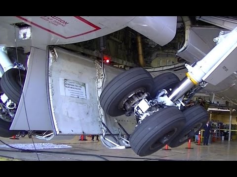 Boeing 757 Landing Gear Demonstration Detailed Gear Swing