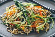 Broccoli stem noodles.