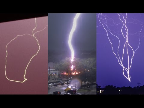 STRANGE LIGHTNING STRIKES - Caught on Camera and explained