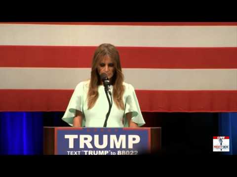 Melania Trump Speaks at Donald Trump Rally in Milwaukee