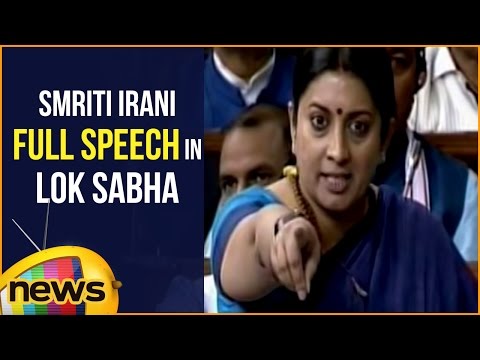 Smriti Irani Full Speech In Lok Sabha | Rohith Vemula Suicide | JNU Row | Emotional Speech