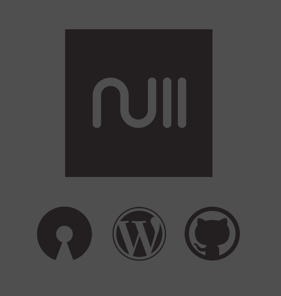 null, open source, WordPress and GitHub logos