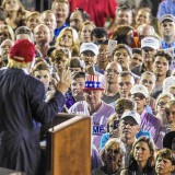 Donald Trump speaking to a rally in Mobile, Alabama last August. Mark Wallheiser