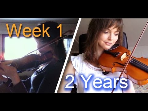 Adult beginner violinist - 2 years progress video