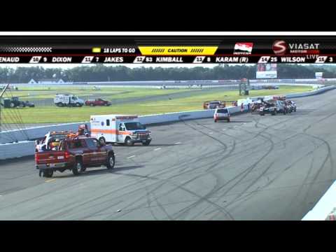 Indycar 2015. Pocono 500. Wilson and Karam Huge Crash