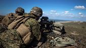 U.S. Marines with Black Sea Rotational Force fire a M240 medium machine gun to provide supporting fires for Marines maneuvering through an assault course during Platinum Lynx 16-3 at Babadag Training Area, Romania, March 26, 2016. The purpose of Platinum Lynx is to build NATO allies’ capabilities, reinforce relationships in a combined-training environment and increase operational proficiencies among U.S., Romanian, Slovenian, Bulgarian Forces.