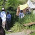 Settlers and their children trespassing illegally on Palestinian land.