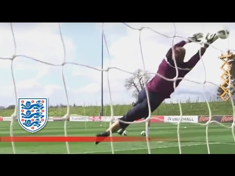 Intense shot stops from England's goalkeepers | Inside Training