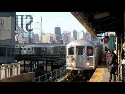 The 7 Train and Driver's view in Queens New York City