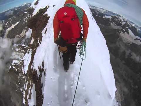 Matterhorn climbing video - Walking on the razor's edge