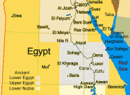 Map of Egypt: Regions