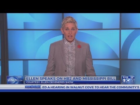 Ellen speaks out on HB2, Mississippi religious freedom law