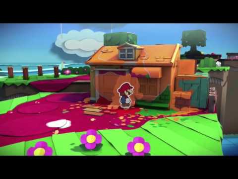 Paper Mario: Color Splash Reveal Trailer (Nintendo Direct 3.3.13)