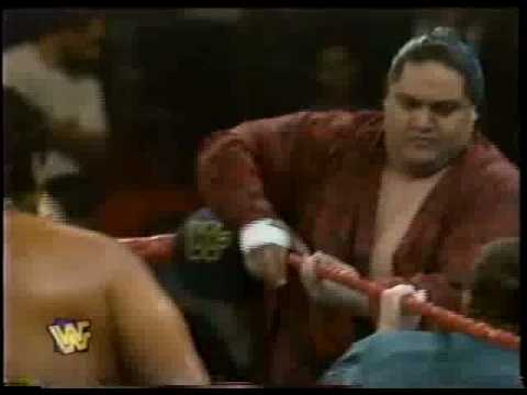 Yokozuna Owen Hart vs Head Shrinkers part 1