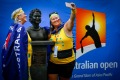 Spectators take selfies at the Australian Open which has catapulted Social Playground into the spotlight. 