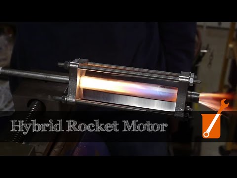 Hybrid rocket engine with acrylic and gaseous oxygen